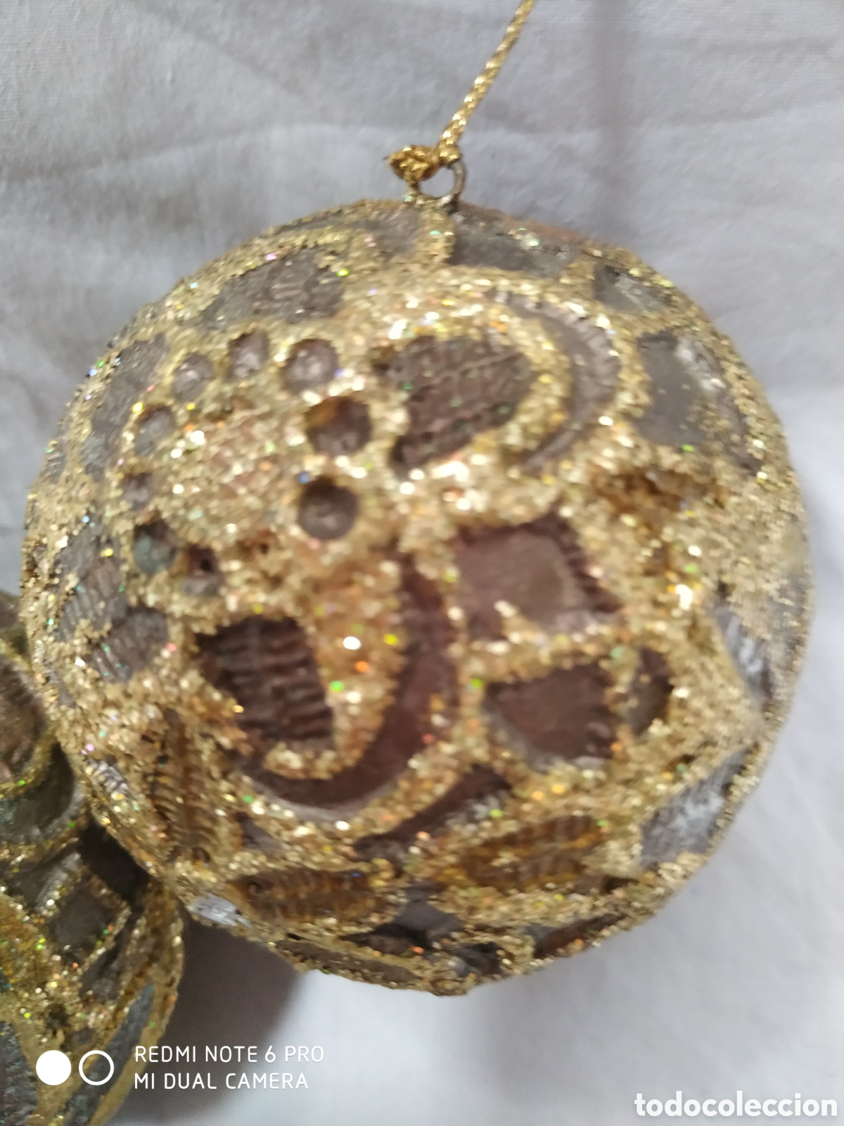 Segunda mano: Pareja de bolas barrocas de navidad - Foto 2