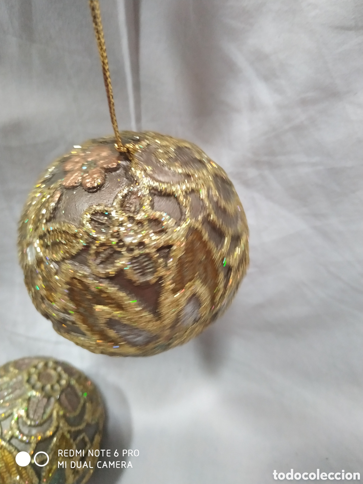 Segunda mano: Pareja de bolas barrocas de navidad - Foto 3