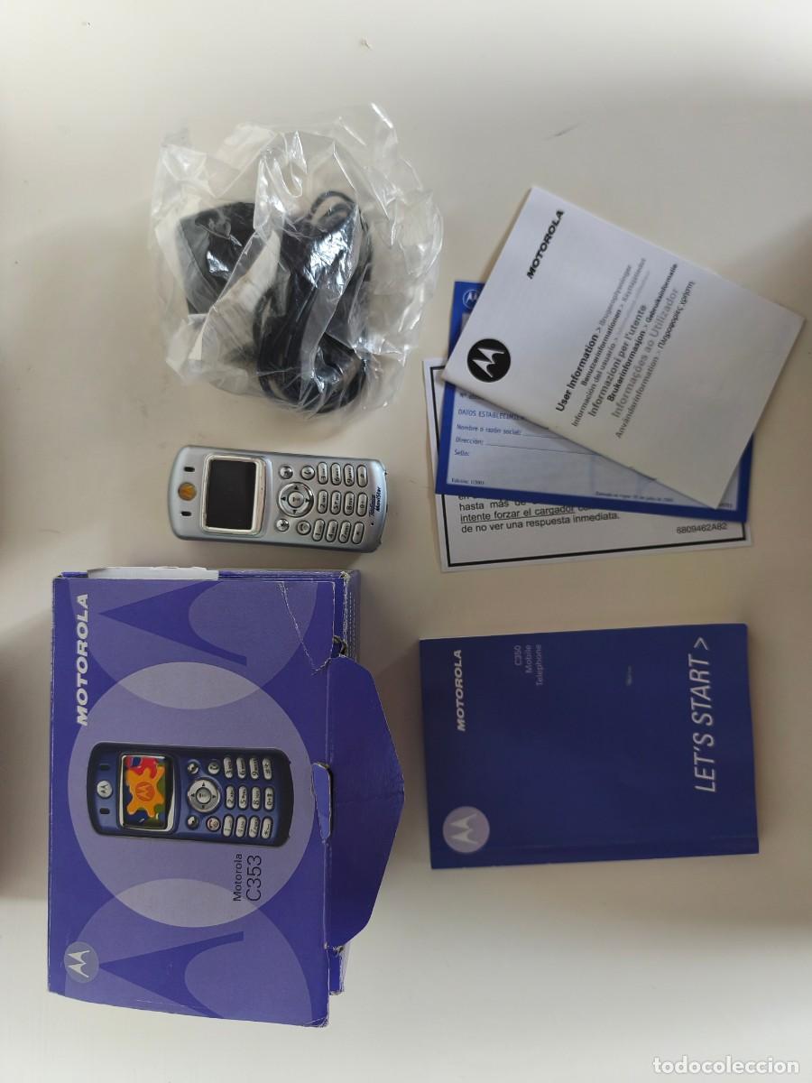 Segunda mano: Motorola C353 Movistar Telef&oacute;nica &ndash; Tel&eacute;fono m&oacute;vil vintage &ndash; Caja y documentaci&oacute;n