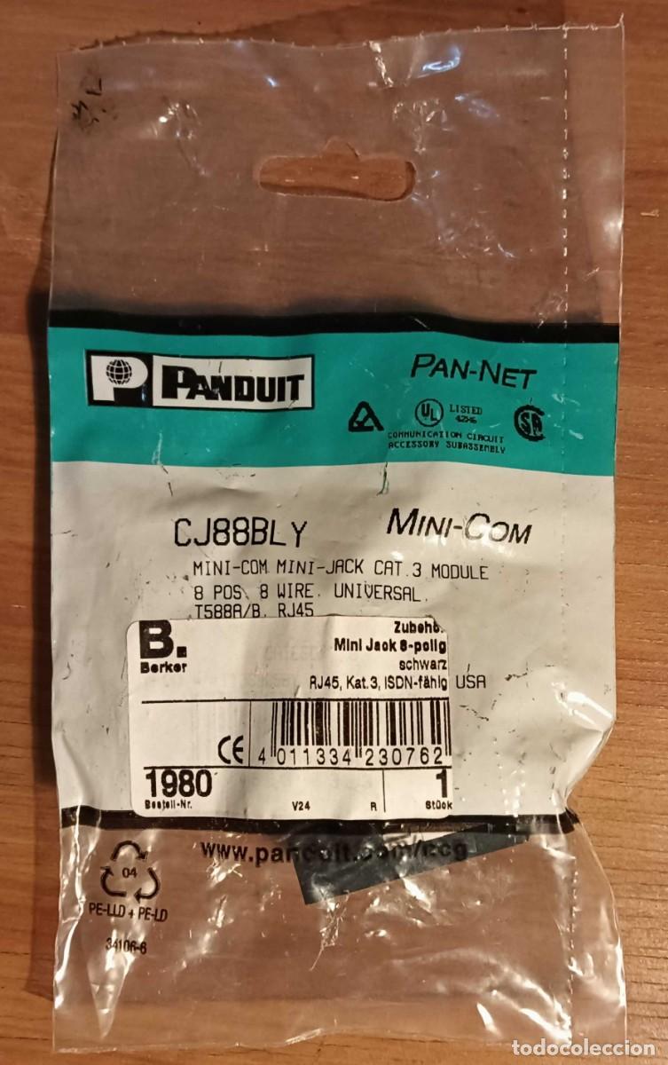 Segunda mano: M&Oacute;DULO KEYSTONE RJ45 CAT.3 PANDUIT MINI-COM CJ88BLY (BERKER 1980) - NUEVO PRECINTADO