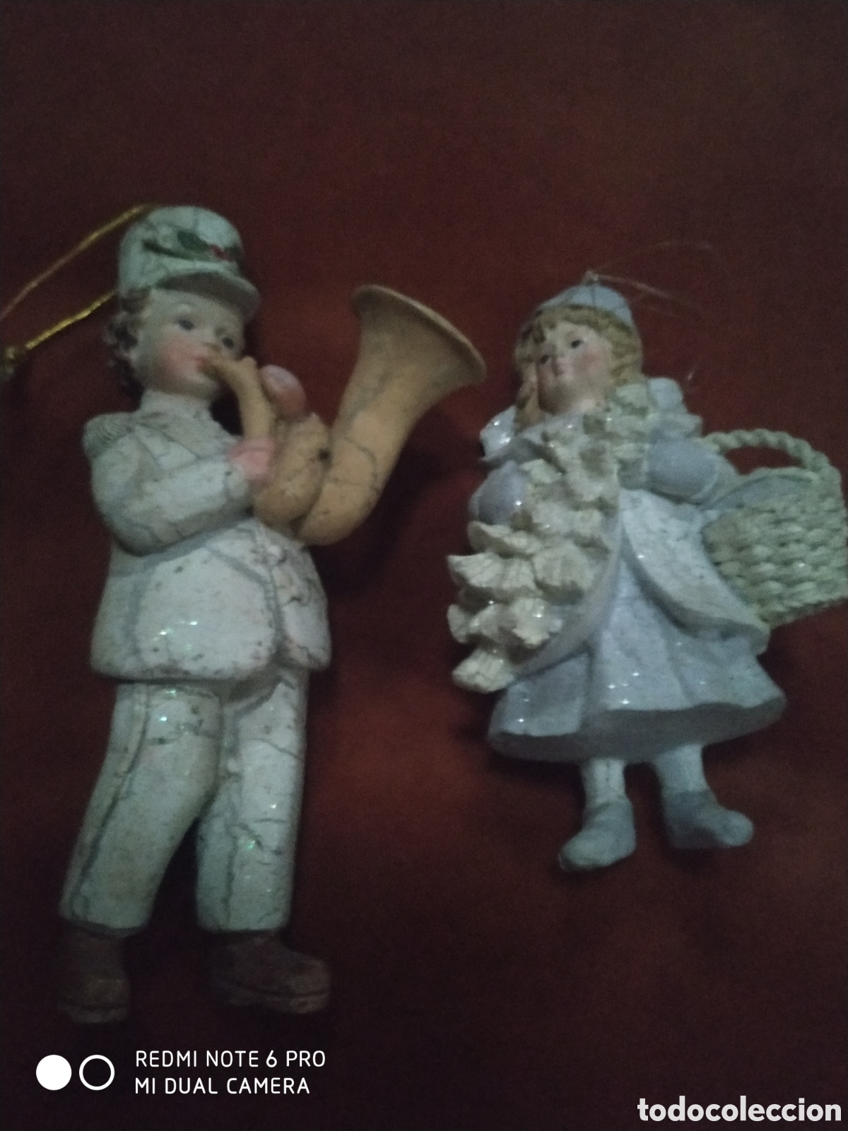 Segunda mano: Pareja de ni&ntilde;os antiguos de navidad