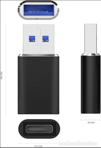 Segunda mano: Mini Adaptador USB 3.2 Gen2 / USB 2.03A, Tipo USB-C/H-A/M - Foto 2