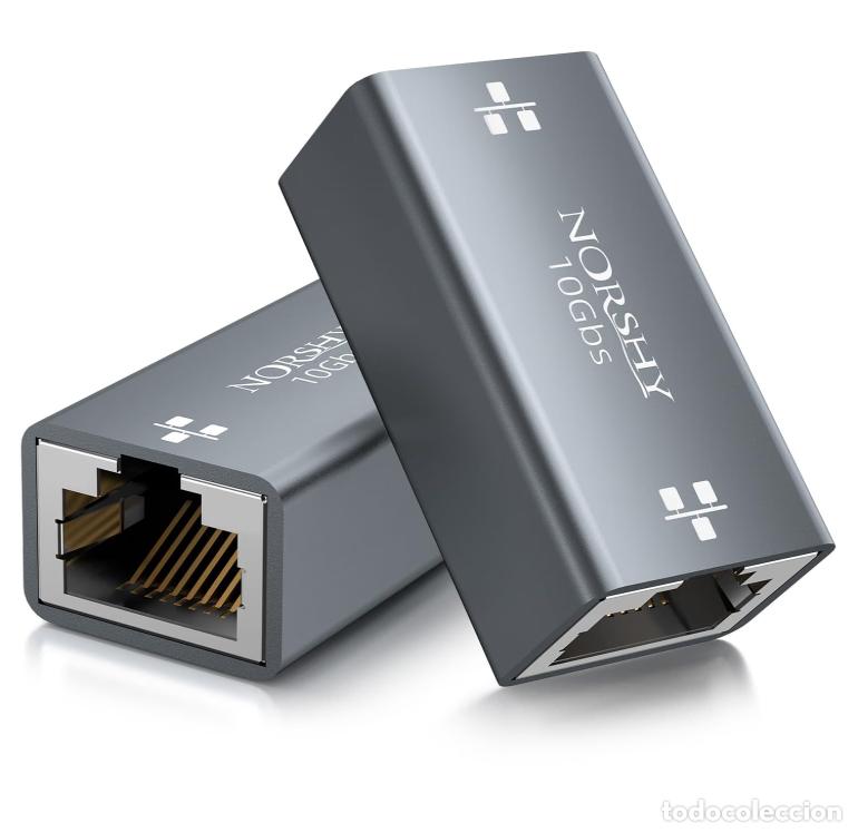 Segunda mano: Adaptador RJ45 Hembra a Hembra 10Gbps, RJ45 Conector de Extensi&oacute;n LAN Acoplador, Empalme RJ 45