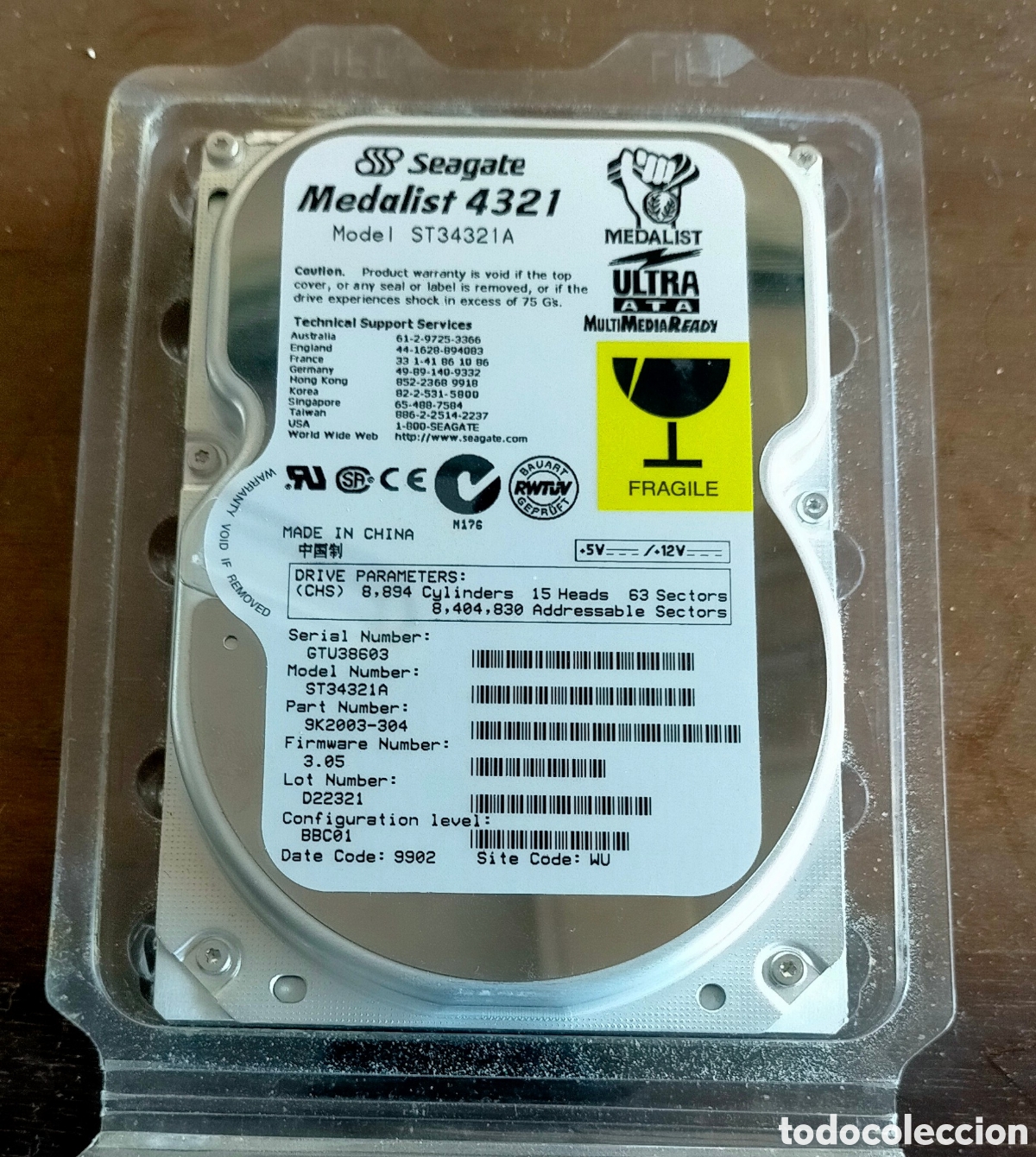 Segunda mano: DISCO DURO SEAGATE 4321