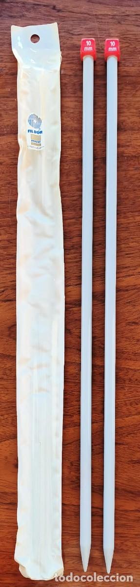 Segunda mano: Agujas tricotar 10mm de 50cm largo - en su funda - Fil d'or Parera