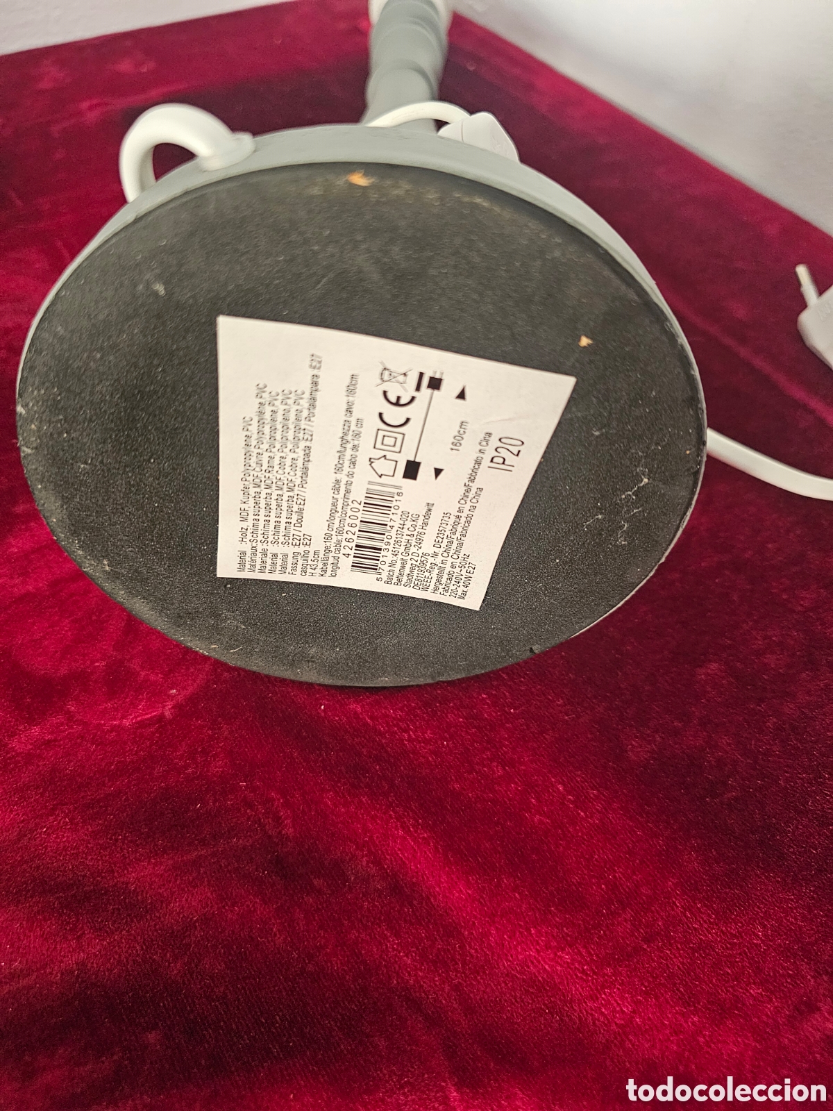 Segunda mano: ​Pie de l&aacute;mpara de mesa / mesita (Gris/MDF) - Estilo Cl&aacute;sico/R&uacute;stico - Foto 4