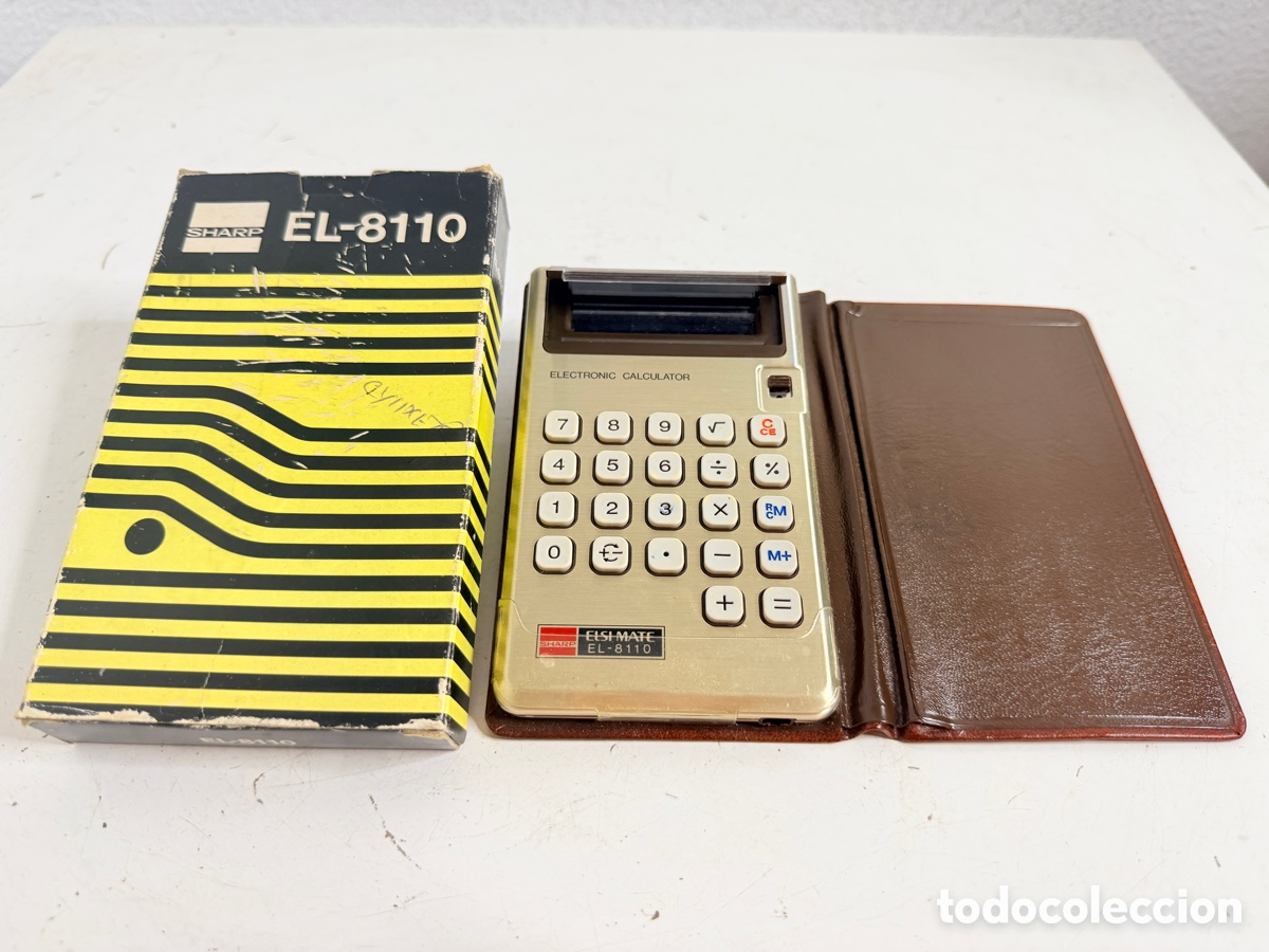 Segunda mano: Sharp Elsi Mate EL-8110 Gold Electronic Calculator Japan UNTESTED - Foto 2