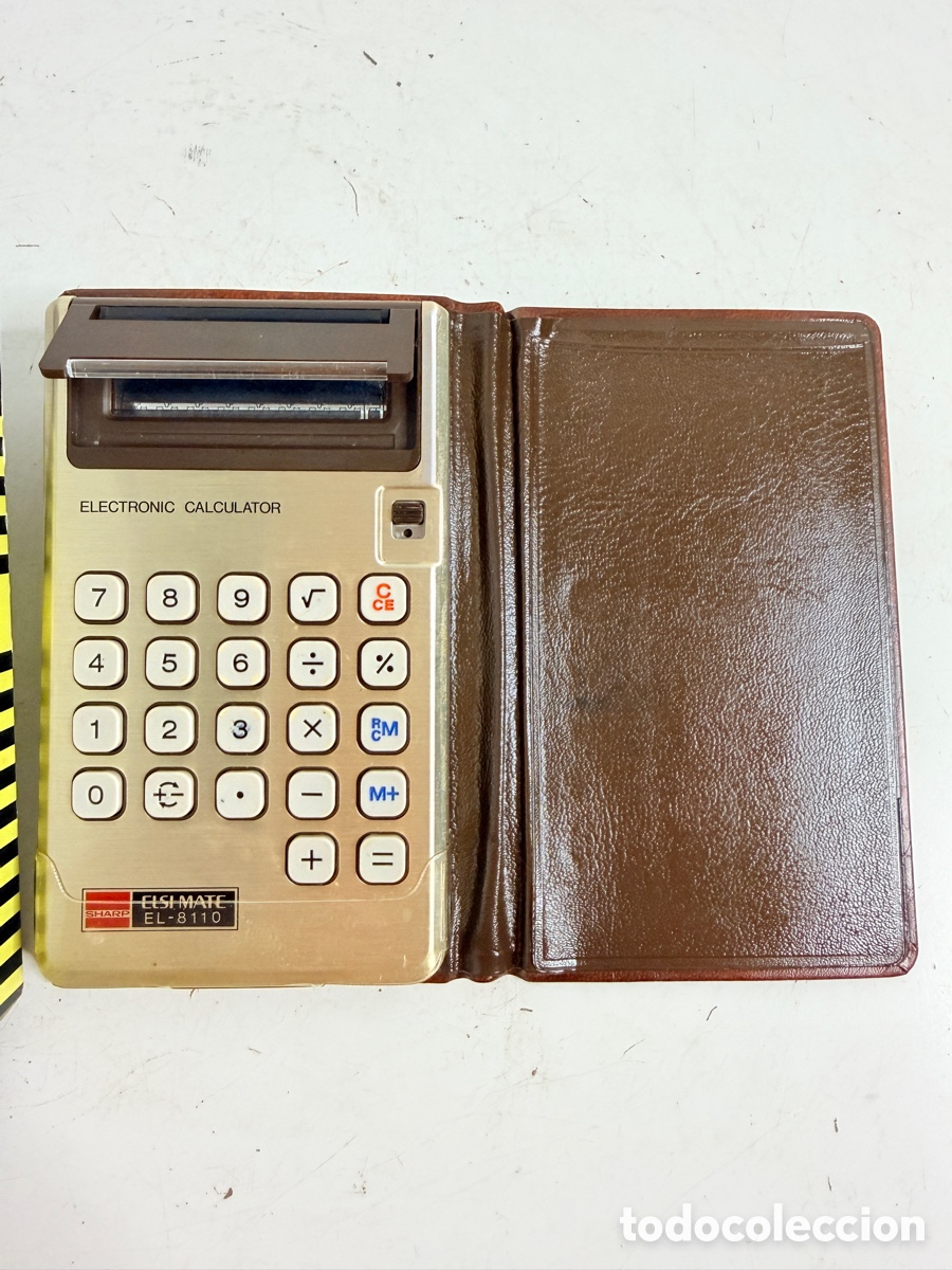 Segunda mano: Sharp Elsi Mate EL-8110 Gold Electronic Calculator Japan UNTESTED - Foto 6