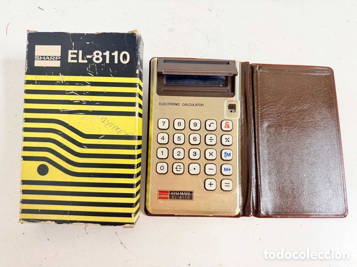 Segunda mano: Sharp Elsi Mate EL-8110 Gold Electronic Calculator Japan UNTESTED - Foto 1