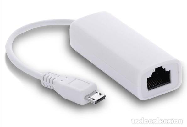 Segunda mano: Adaptador Micro USB Macho a Red Ethernet RJ45 Tarjeta Red 10/100Mb v283