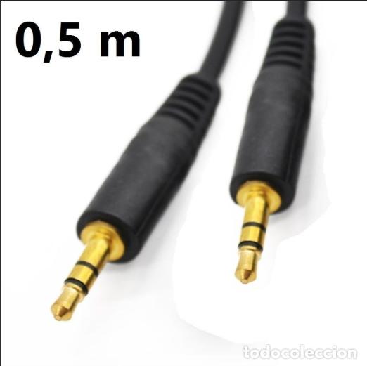 Segunda mano: Cable JACK Doble Macho ORO 1 Metro Audio 3,5mm Est&eacute;reo Dorado