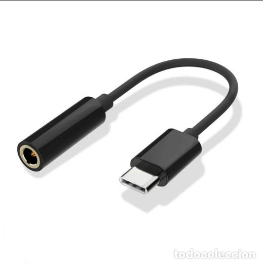 Segunda mano: Cable Adaptador Conversor USB Tipo C Macho a Jack 3,5mm Hembra Negro