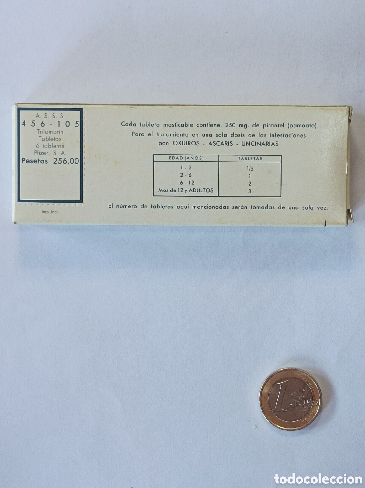Segunda mano: TRILOMBRIN. LABORATORIOS PFIZER. MEDICAMENTO ANTIGUO. - Foto 2