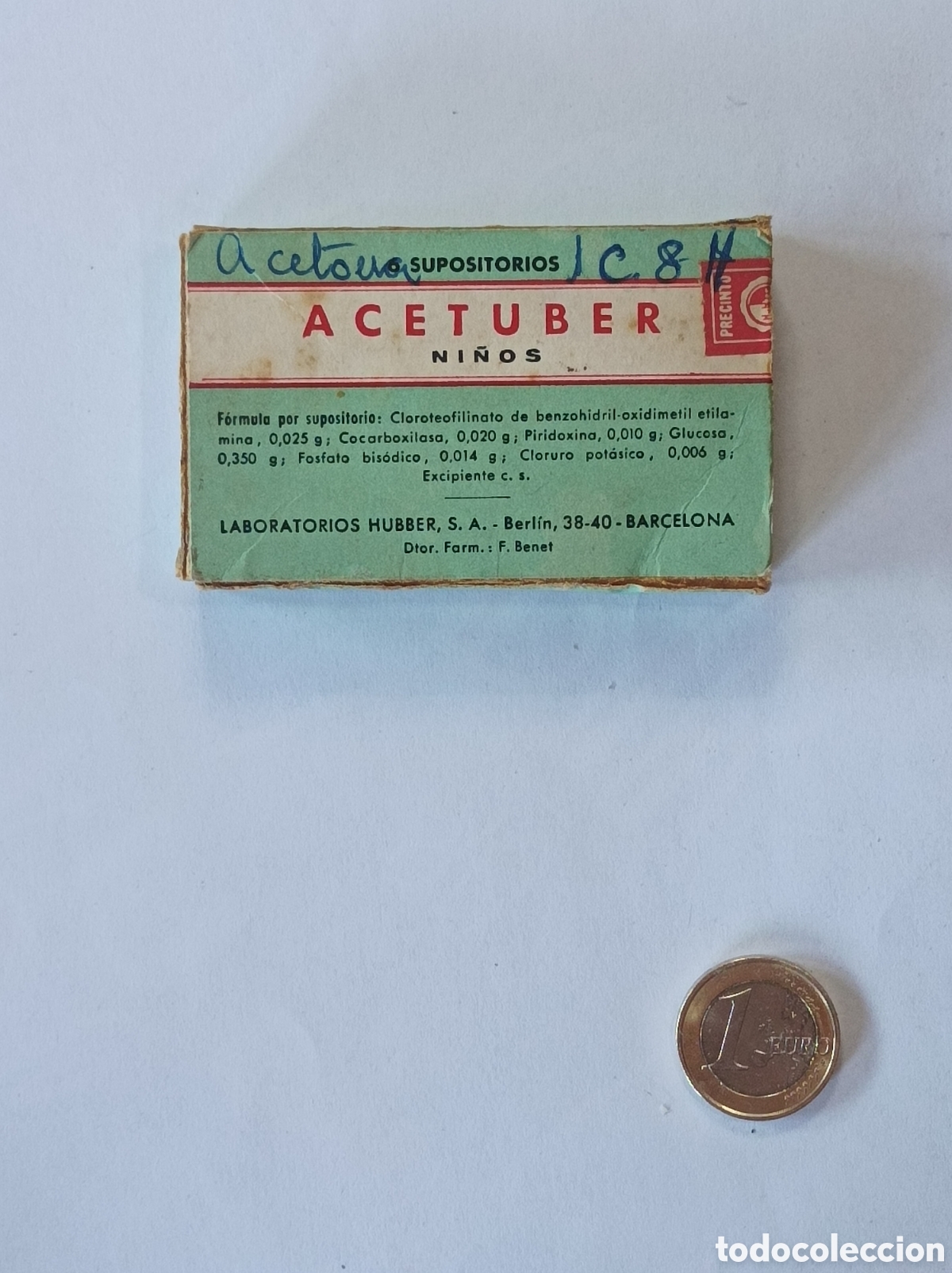 Segunda mano: ACETUBER NI&Ntilde;OS. LABORATORIOS HUBBER. MEDICAMENTO ANTIGUO.