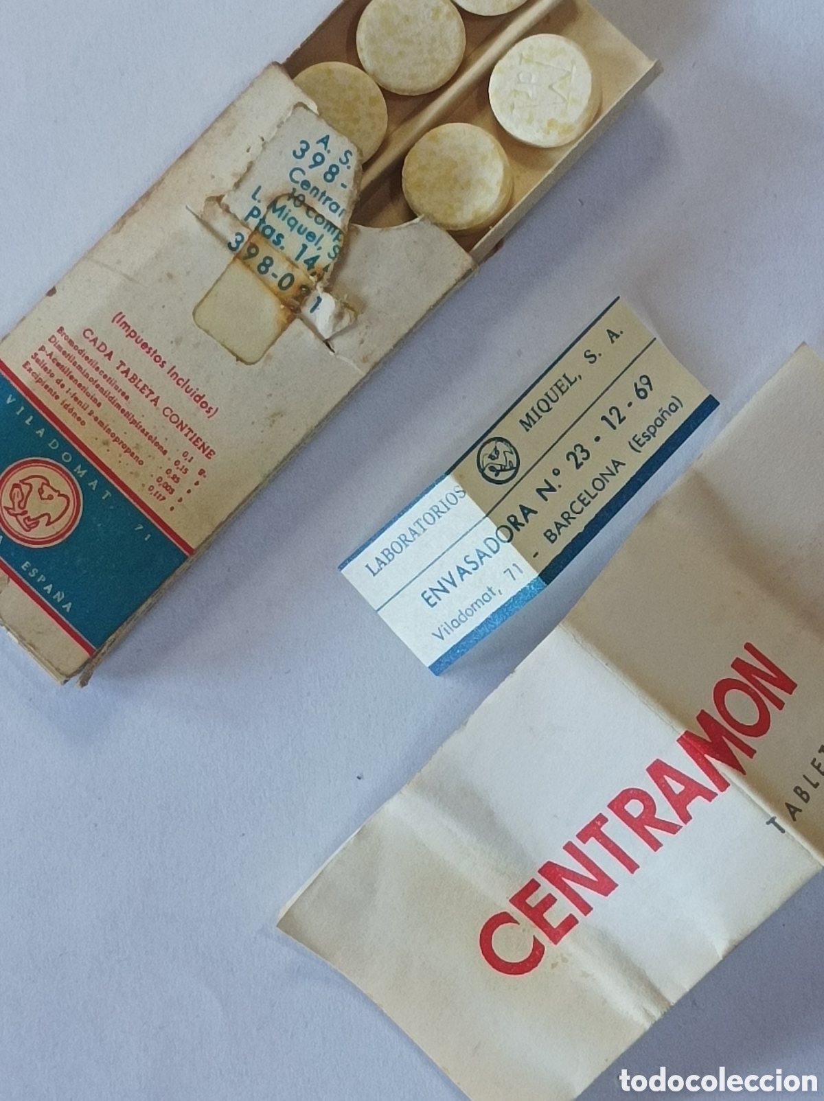 Segunda mano: CENTRAMON. LABORATORIOS MIQUEL. MEDICAMENTO ANTIGUO. - Foto 3