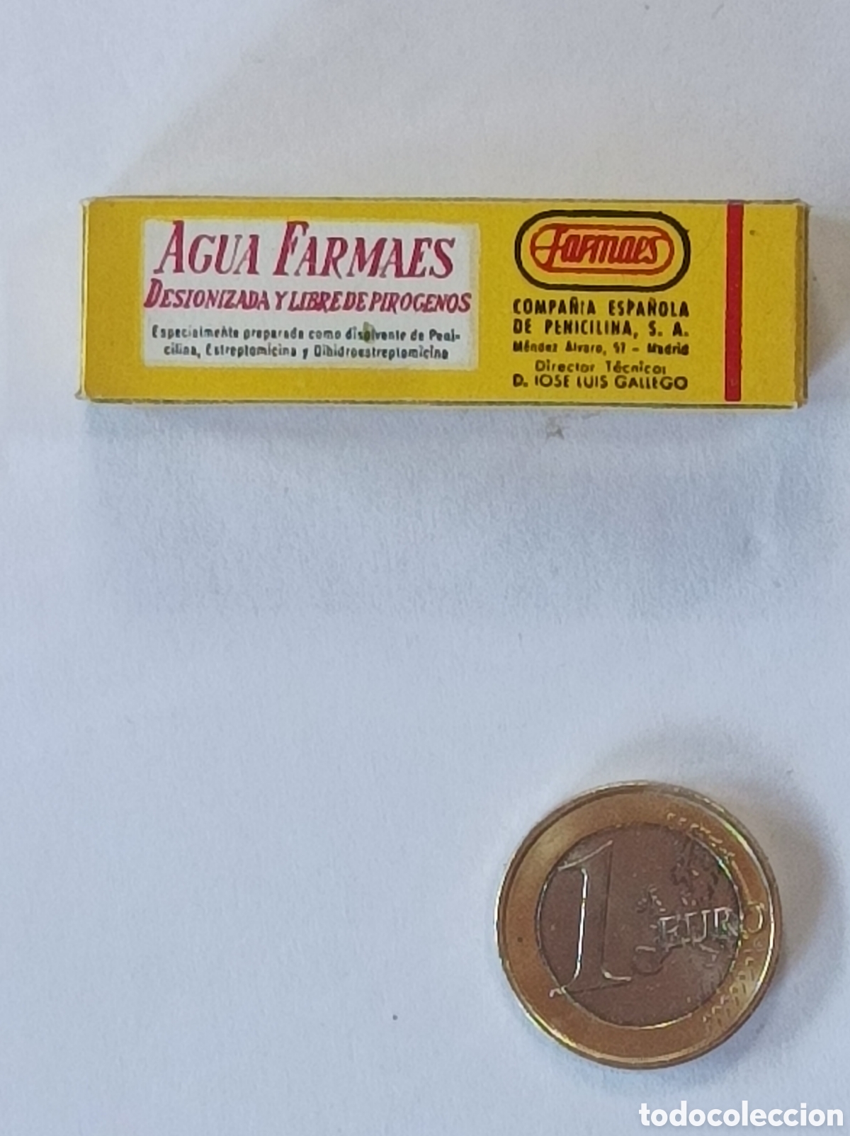 Seconda Mano: AGUA FARMAES DESIONIZADA. MEDICAMENTO ANTIGUO.