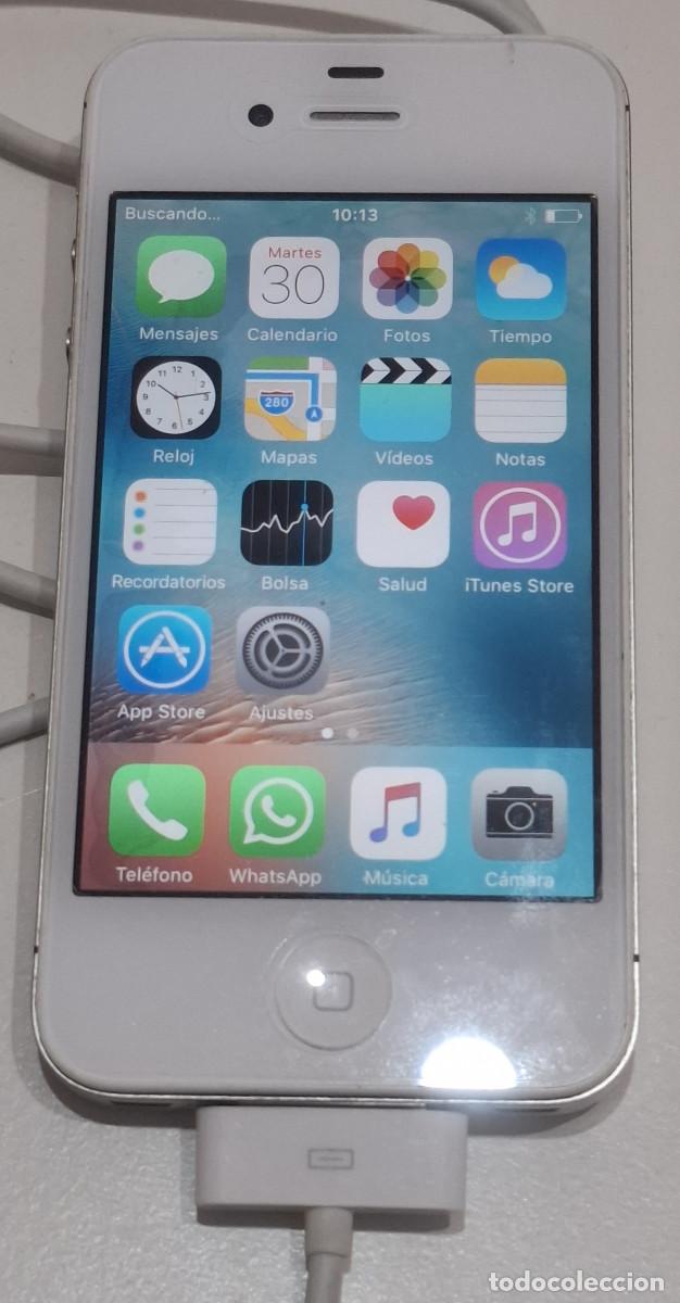 Segunda mano: TELEFONO M&Oacute;VIL IPONE 4 16GB BLANCO CON CAJA, QUE NO SE CORRESPONDE