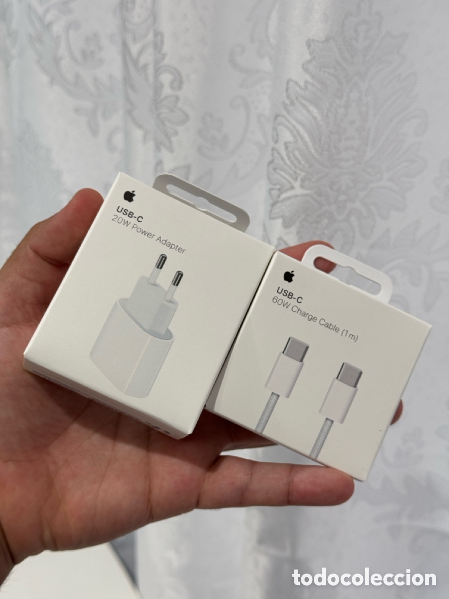 Segunda mano: Pack Cargador 20W + Cable 1M USB-C 60W trenzado