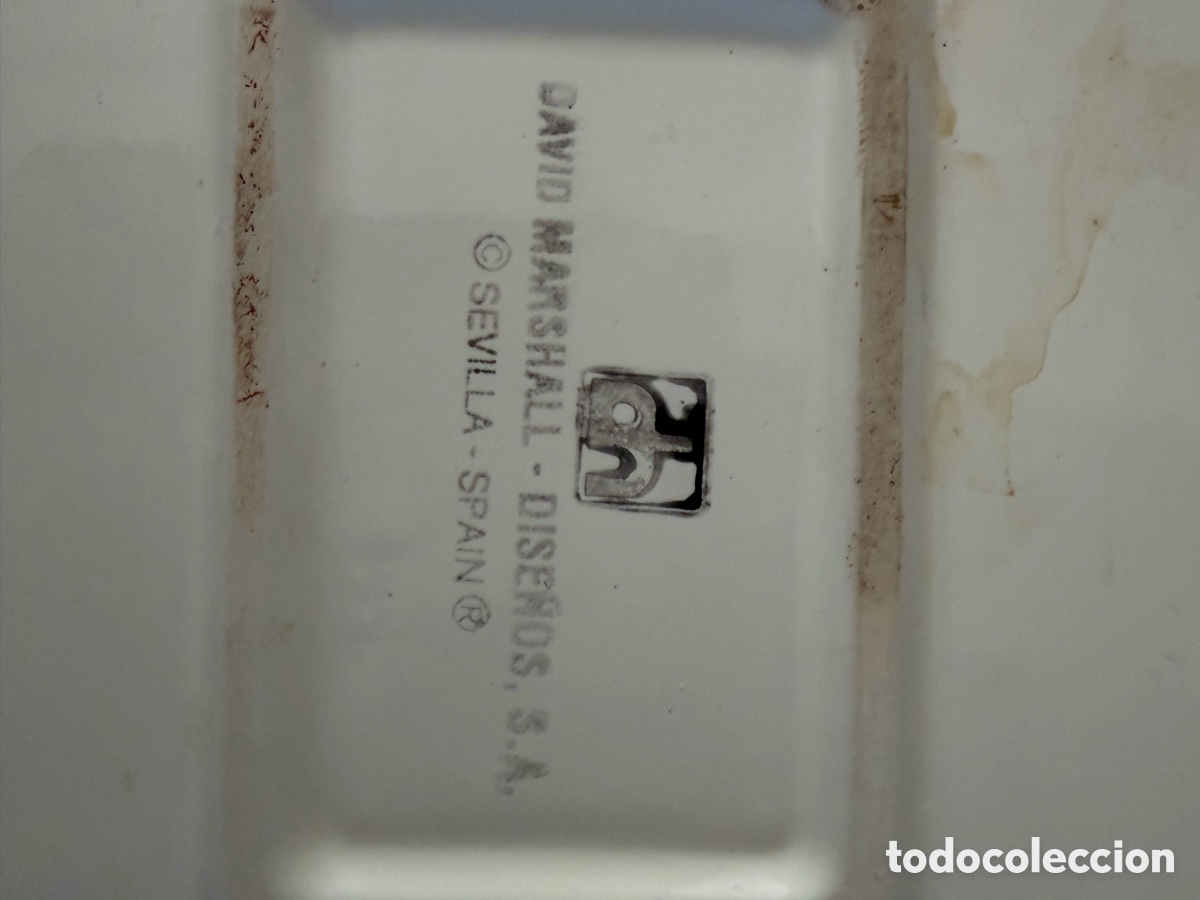 Segunda mano: Bandejas David Marshall azul y blanco y asas doradas - Foto 4