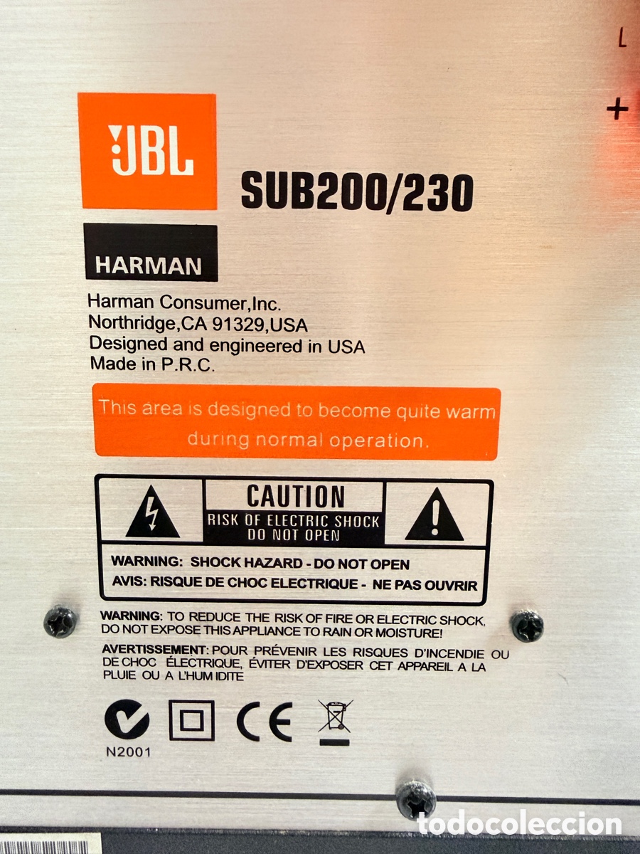 Segunda mano: JBL SUB 200/230 Active Powered Subwoofer - Foto 8