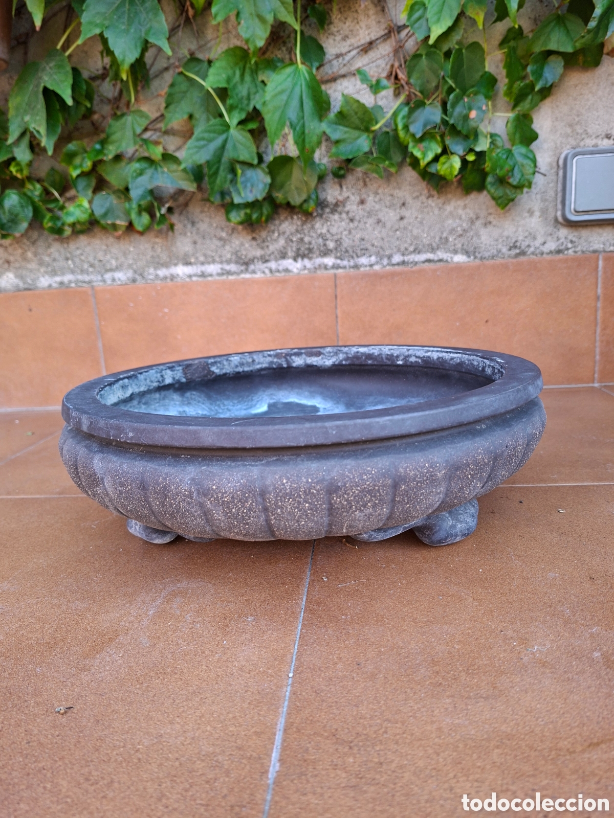 Segunda mano: Maceta Bonsai redonda cer&aacute;mica 29 cm