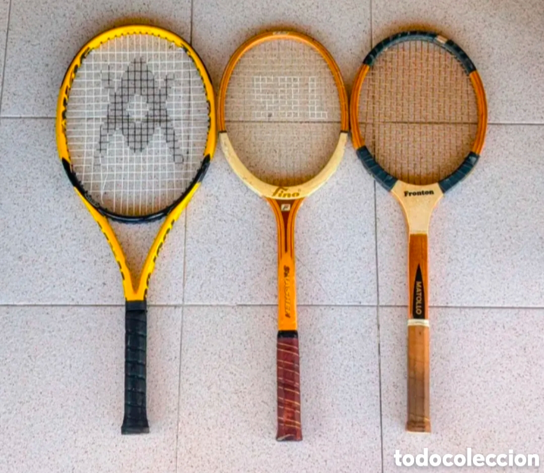 Segunda mano: Juego de raquetas Front&oacute;n. Tennis. Vintage. Fino. Matollo