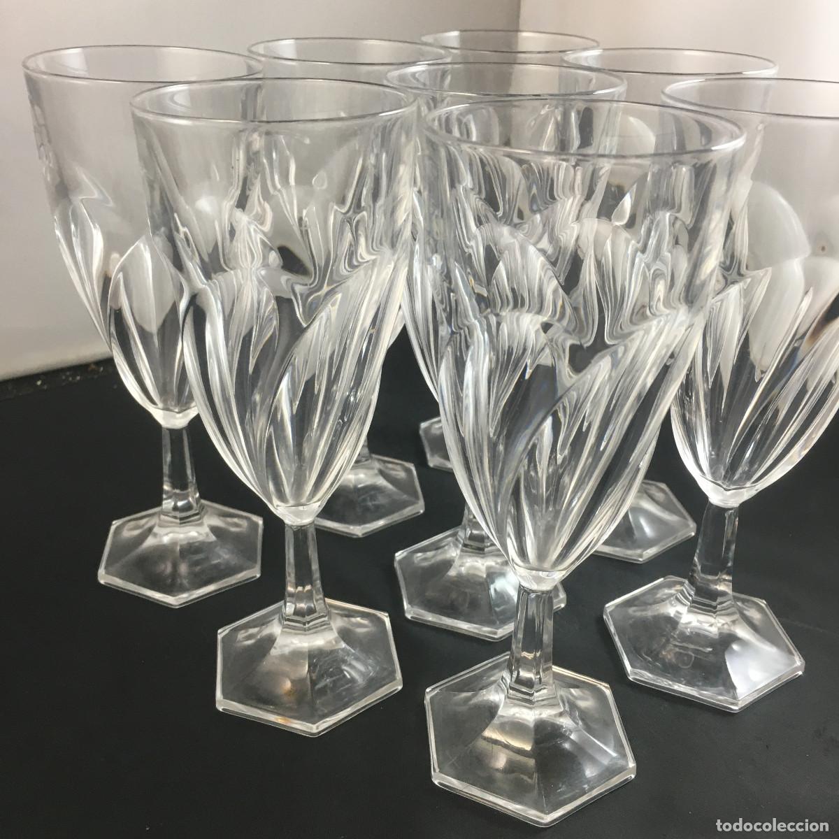 Segunda mano: Lote 8 copas de cristal. Cristal D&acute;arques. Modelo Orsay.