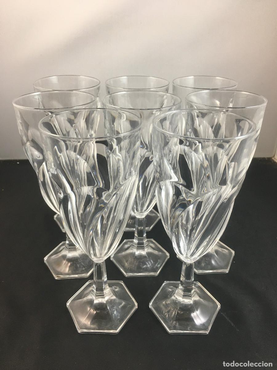 Segunda mano: Lote 8 copas de cristal. Cristal D&acute;arques. Modelo Orsay. - Foto 4