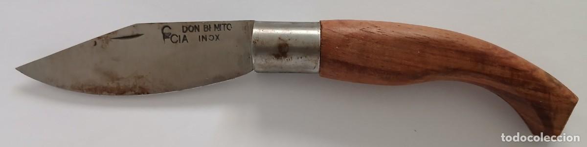 Segunda mano: (1)NAVAJA DE 19 CM. CON EMPU&Ntilde;ADURA DE MADERA (DON BENITO)