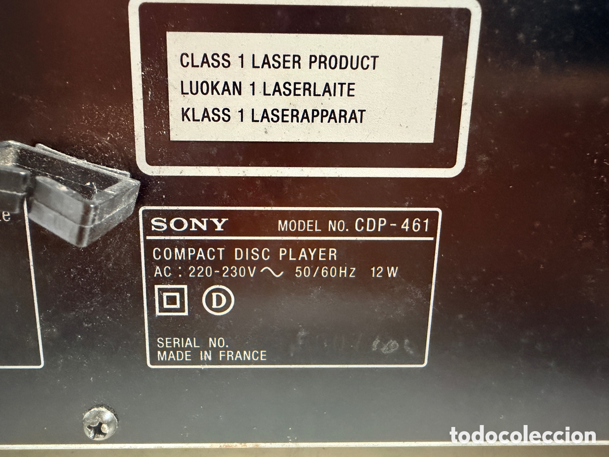 Segunda mano: Sony CDP-461 Compact Disc Player Hifi CD Player Vintage Funciona Ok - Foto 13