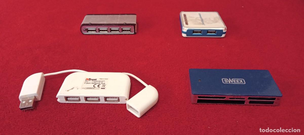 Segunda mano: 4 Hubs o multipuertos de 3,4,5 puertos USB y SD