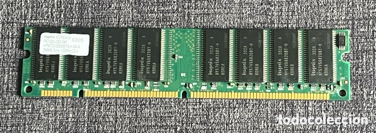 Segunda mano: Memoria RAM 256MB SDRAM PC133 Hynix HYM72V32636BT8-H CL3 | Vintage Retro PC
