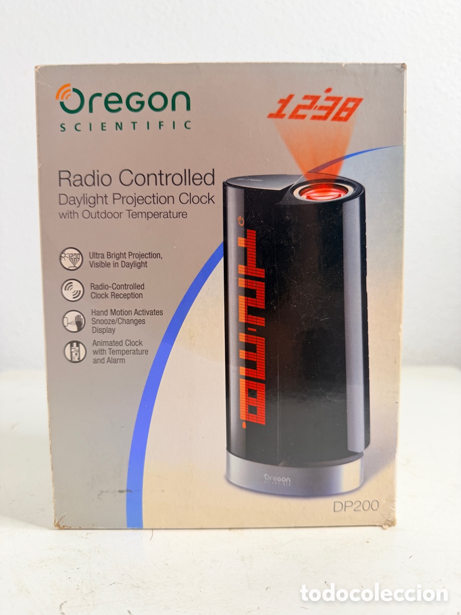 Segunda mano: Oregon Scientific DP200, un reloj proyector con control por radio y term&oacute;metro exterior