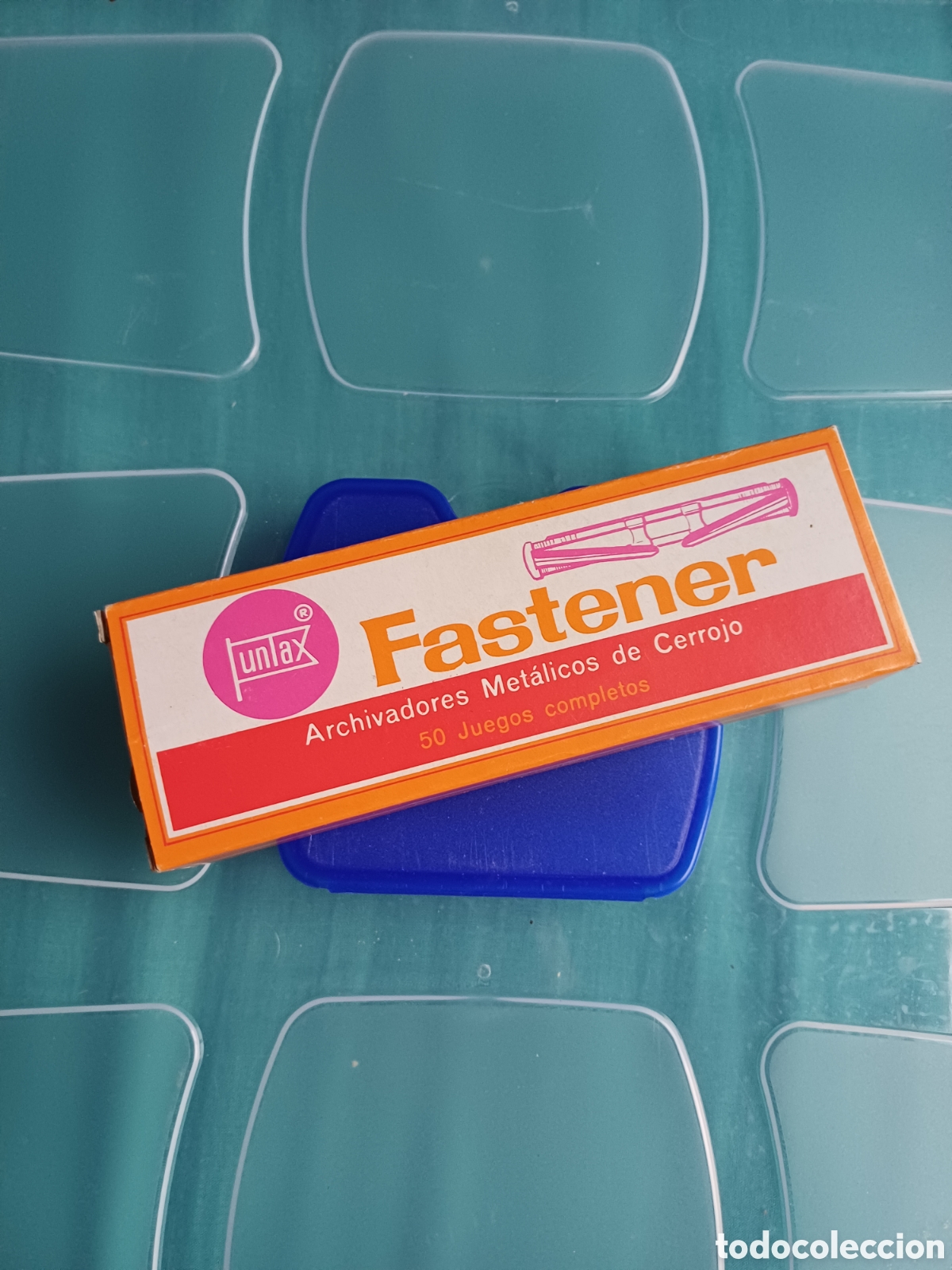 Segunda mano: Fastener caja 50 juegos Archivadores Met&aacute;licos de Cerrojo Unlax