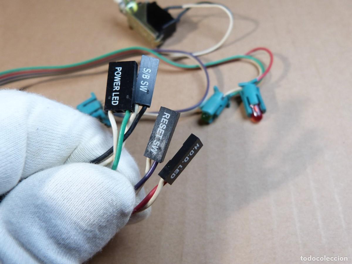 Segunda mano: Interruptor boton encendido PC ordenador con cables HDD POWER RESET Led y boton Reset - Foto 3