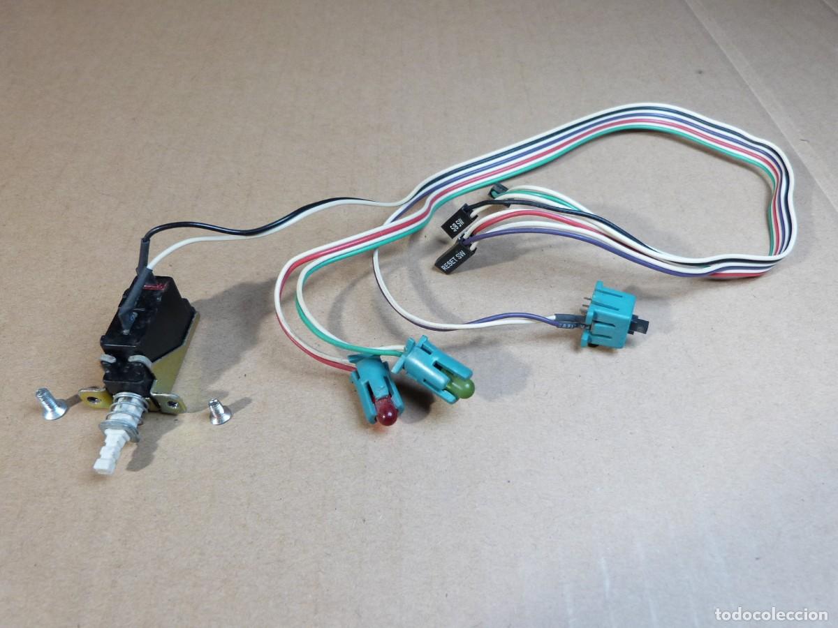 Segunda mano: Interruptor boton encendido PC ordenador con cables HDD POWER RESET Led y boton Reset - Foto 1