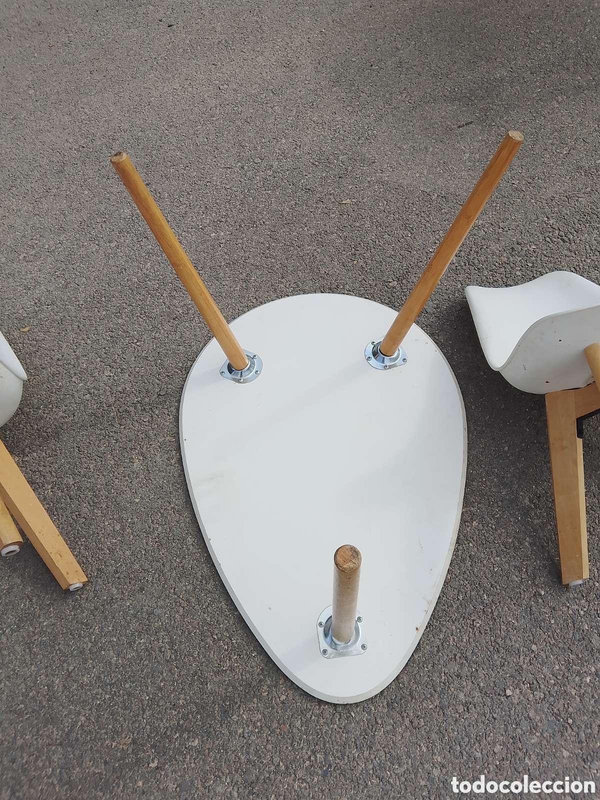 Segunda mano: MESA CON DOS SILLAS MADERA Y METAL - Foto 7