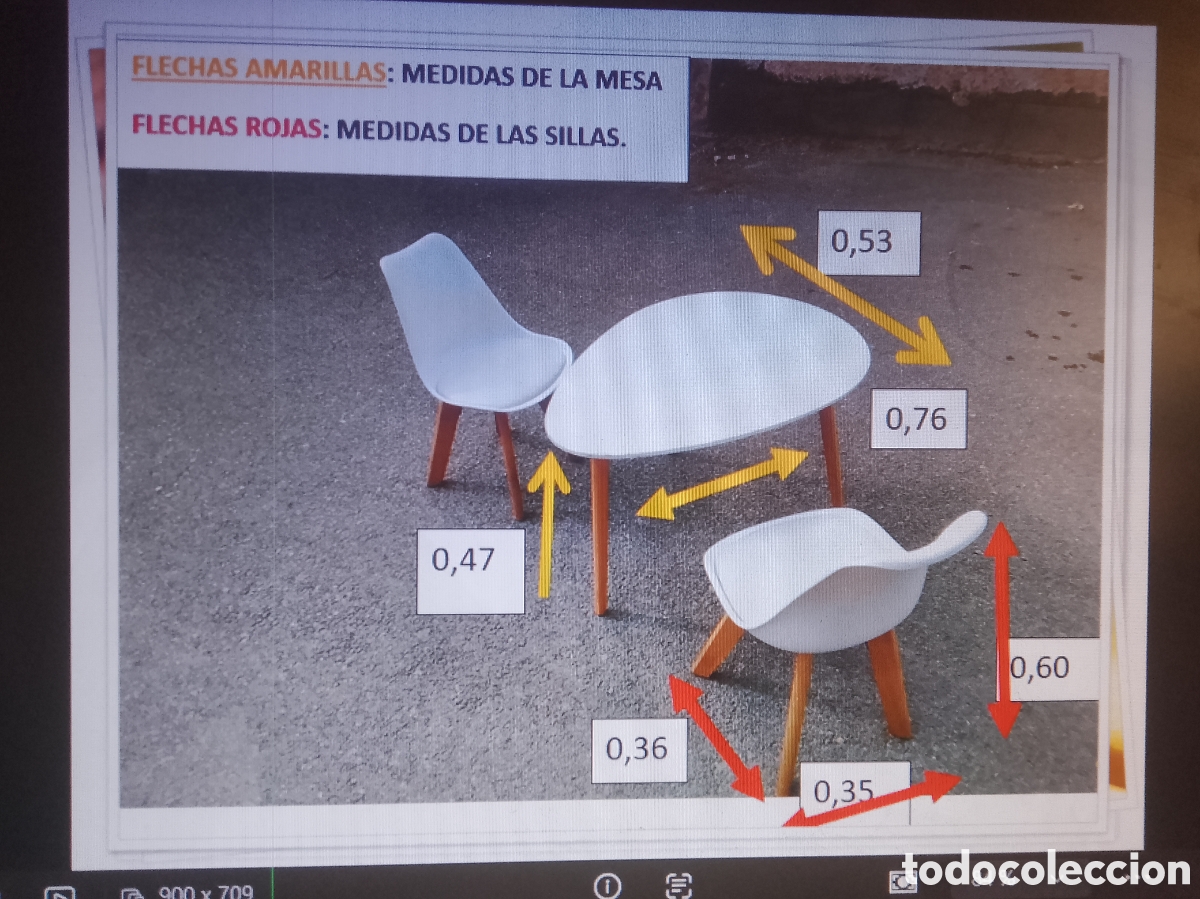 Segunda mano: MESA CON DOS SILLAS MADERA Y METAL