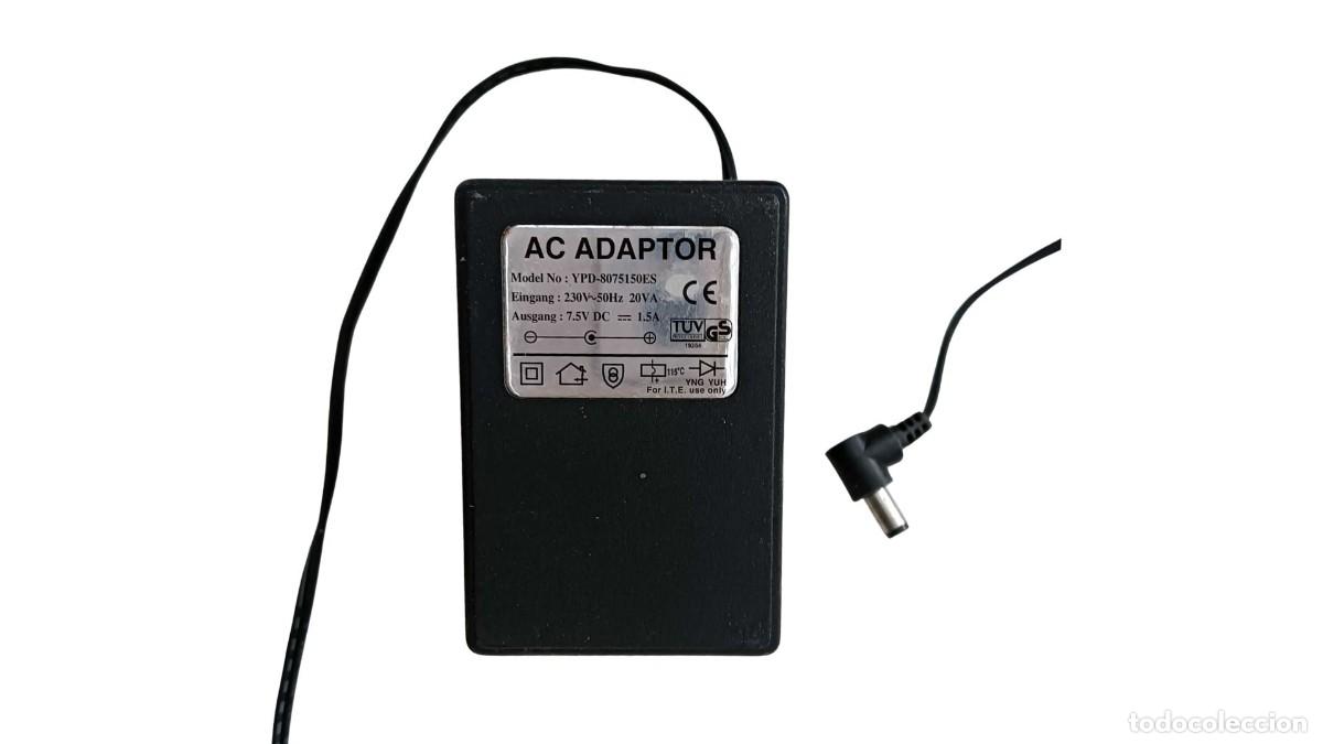 Segunda mano: ADAPTADOR DE CORRIENTE AC ADAPTOR YPD-8075150ES - ENTRADA 230 V - SALIDA 7,5 V DC 1,5 - a&ntilde;os 90/2000
