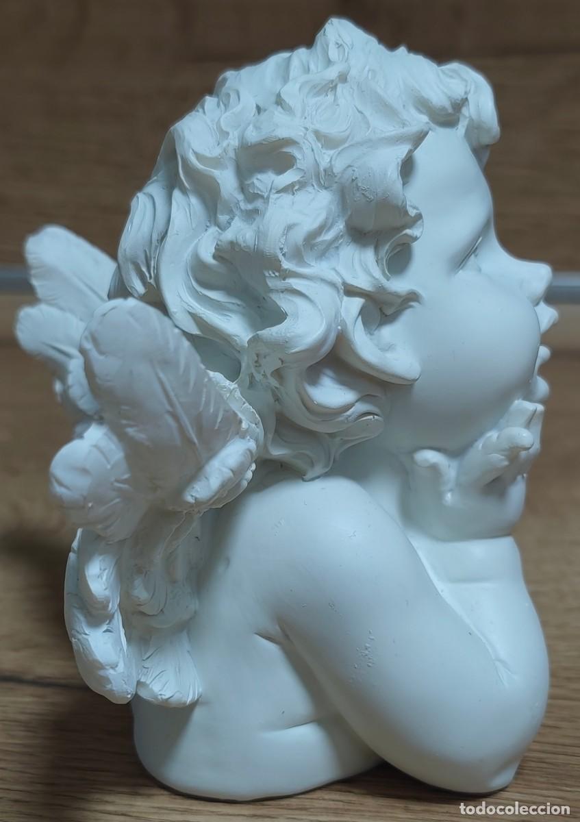 Segunda mano: FIGURA, PROBABLEMENTE DE RESINA, DE QUERUB&Iacute;N O &Aacute;NGEL GUARDI&Aacute;N DE COLOR BLANCO
