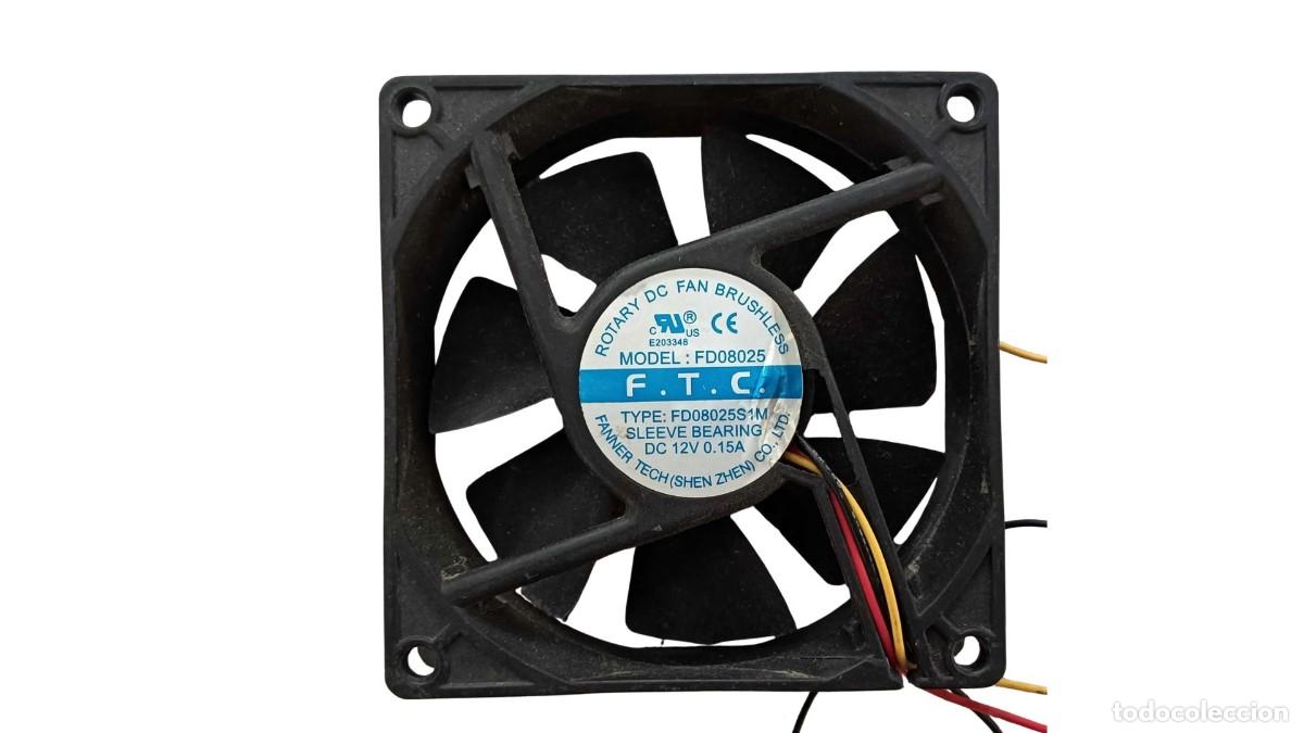 Segunda mano: VENTILADOR F.T.C. FD08025 (FD08025S1M) - 80 MM - 12 V DC 0,15 A - REFRIGERACI&Oacute;N DE TORRE / CAJA PC