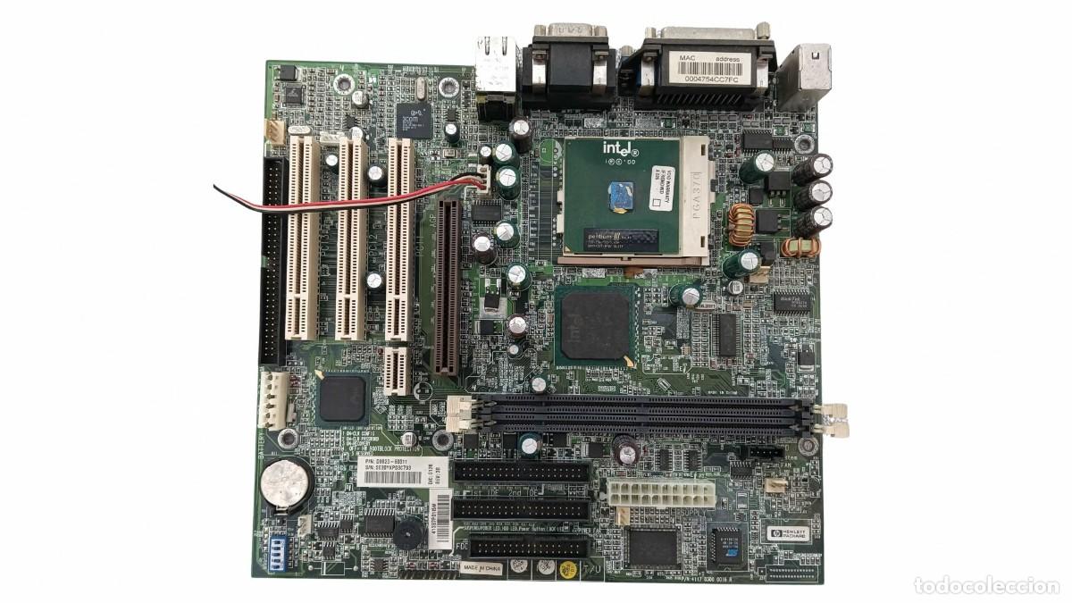 Segunda mano: PLACA BASE HP D9820-60011 - MICROATX - SOCKET 370 (PGA370) - CON PENTIUM III 733 MHZ - &Eacute;POCA 2001