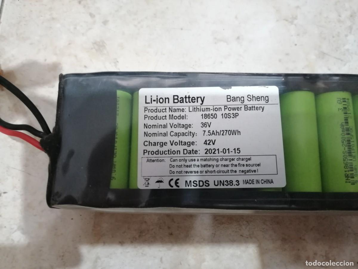 Segunda mano: Bater&iacute;a pat&iacute;n el&eacute;ctrico 36 voltios 7,5 Ah.