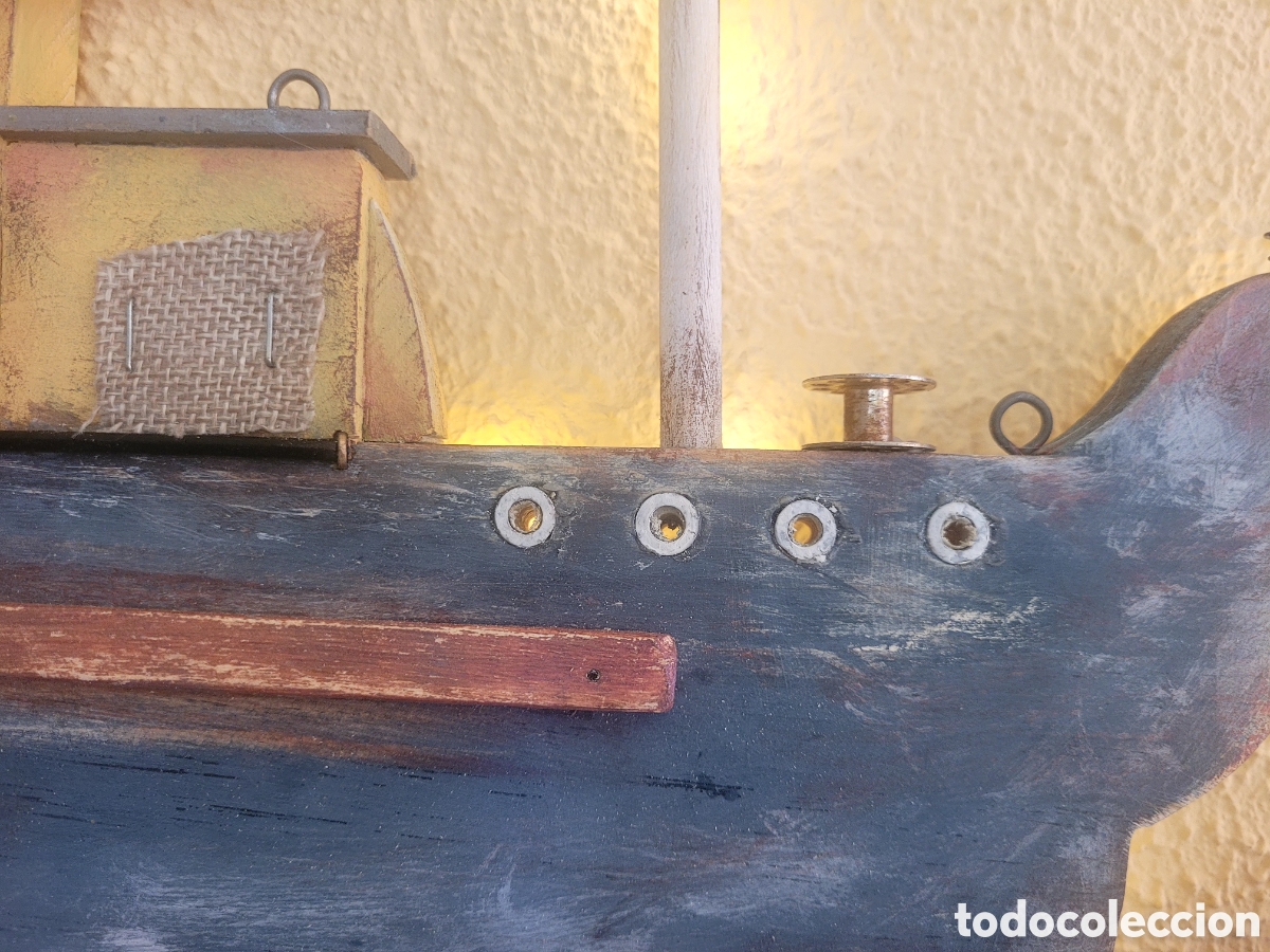 Segunda mano: Barco de madera con luz - Foto 6