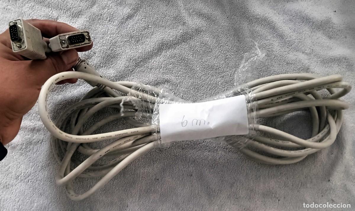 Segunda mano: CABLE VGA DE 6 METROS - CONECTORES DE 15 PINES (HD15 / DE-15) MACHO - PARA MONITOR Y PROYECTOR