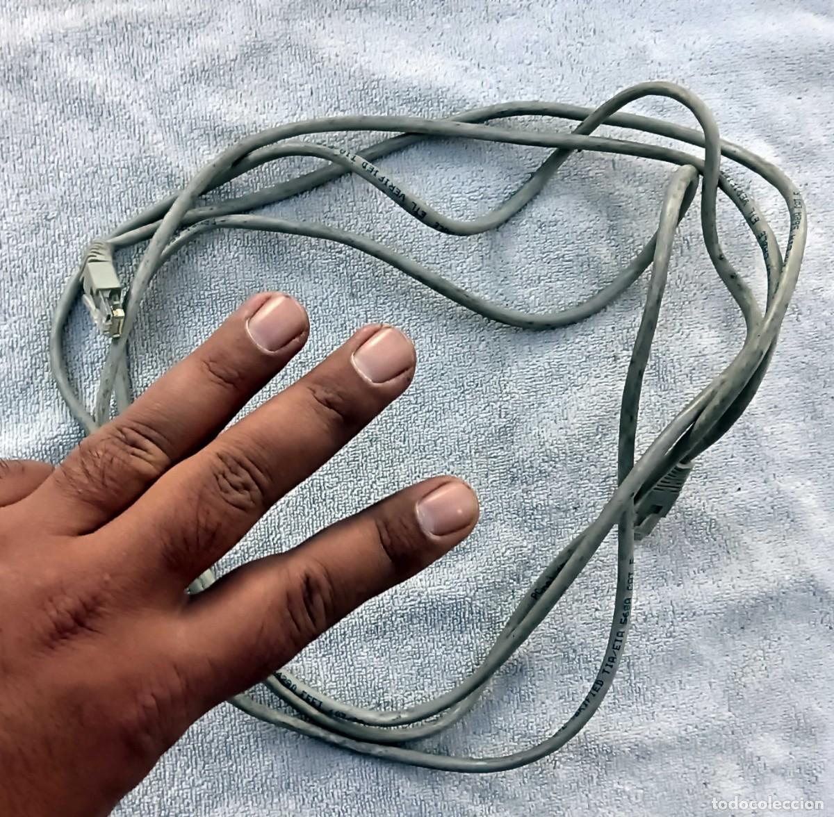 Segunda mano: CABLE DE RED ETHERNET RJ45 - 300 CM - COLOR GRIS - CONECTORES CON PROTECTOR - Cable directo