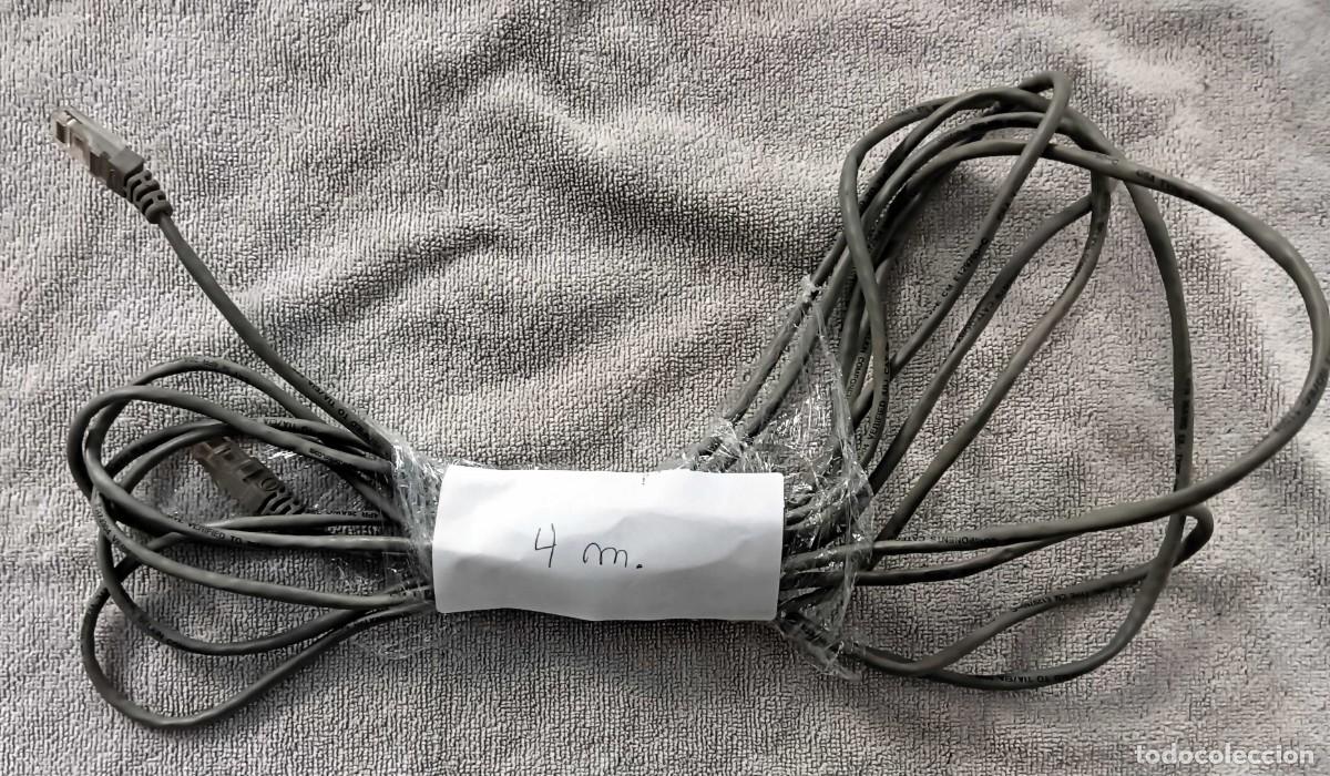 Segunda mano: CABLE DE RED ETHERNET RJ45 - 4 m - COLOR GRIS - CONECTORES CON PROTECTOR - Cable directo