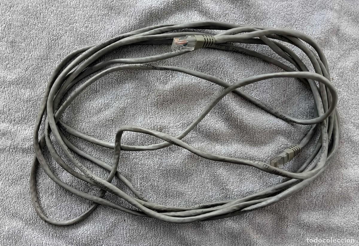Segunda mano: CABLE DE RED ETHERNET RJ45 - 4 m - COLOR GRIS - CONECTORES CON PROTECTOR - Cable directo