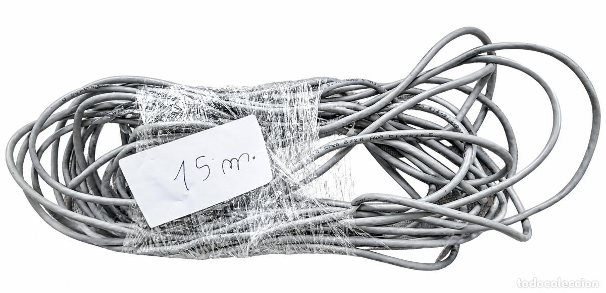 Second-Hand: CABLE DE RED ETHERNET RJ45 - 15 m - COLOR GRIS - CONECTORES CON PROTECTOR - Cable directo