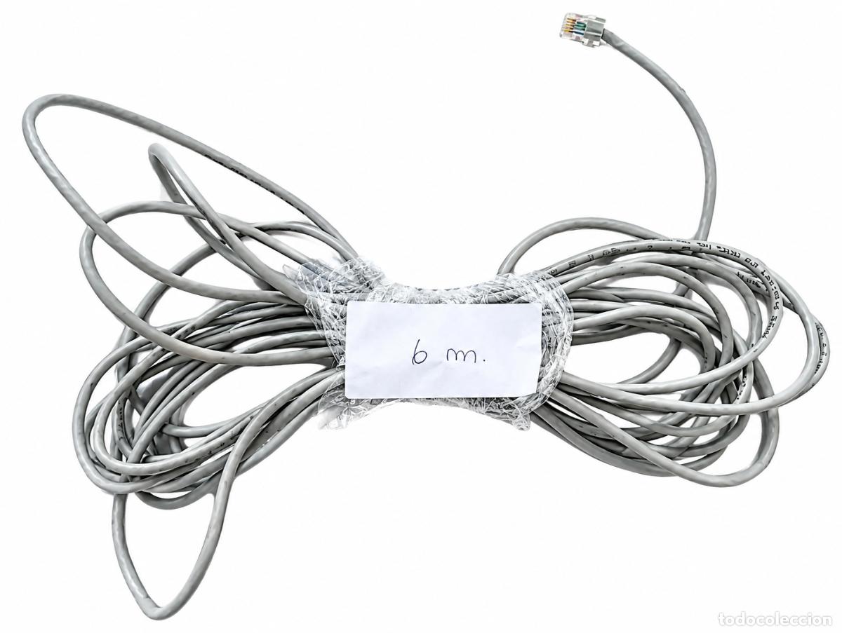 Segunda M&atilde;o: CABLE DE RED ETHERNET RJ45 - 6 m - COLOR GRIS - CONECTORES CON PROTECTOR - Cable directo
